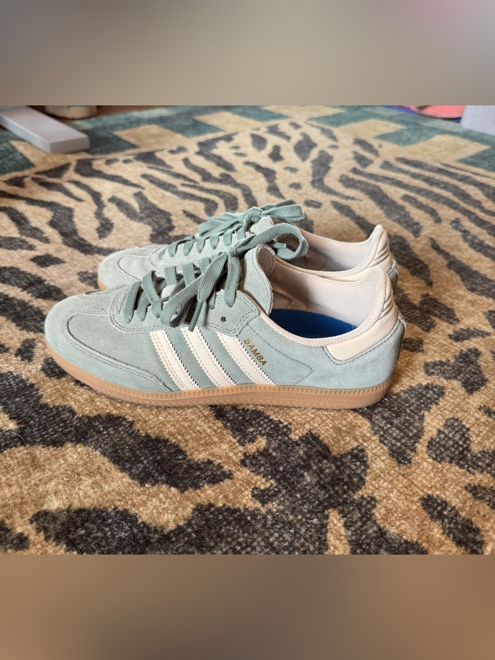 Adidas Samba Adv Shoes - Silver Green/Wonder Wheat/Gold Metallic